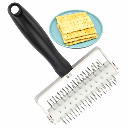 Puncher de pizza | de pâte à rouleaux en acier inoxydable Broche, rouleau à rouleaux à rouleaux à roulettes à à aiguille à aiguille, pizza pâte rouleau docker pour croûte