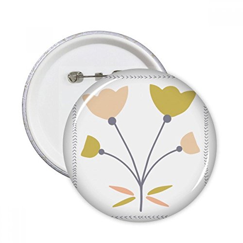 Plantes d'art abstrait Four Roses badge bouton XXL décoration vêtements et sacs