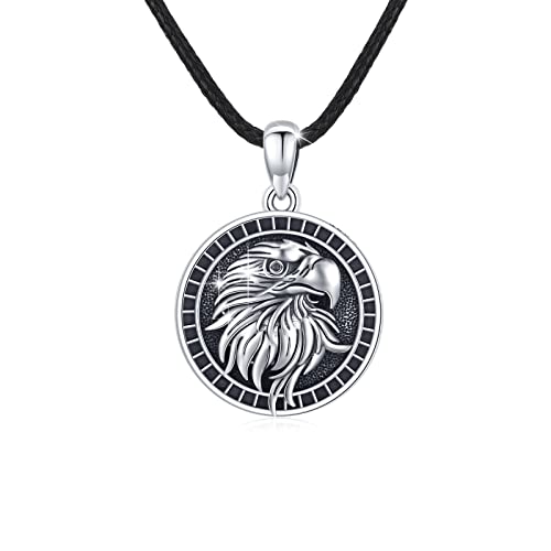 CUOKA MIRACLE Eagle Necklace 925 Sterling Silver Eagle Necklace for Men Vintage Jewelry Gifts for Women Men