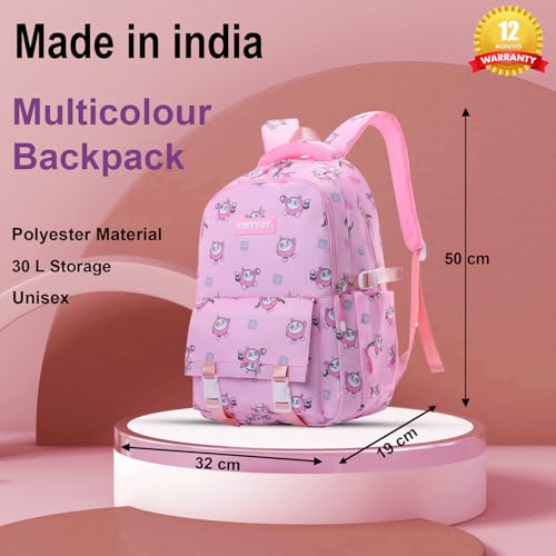 Image of Tinytot 30 Litre Japanese Korean Style School Bag Water-Resistant Laptop & Travel Backpack - Unisex Large 18 Inches Multipurpose Student Backpack for Boys & Girls, Men & Women