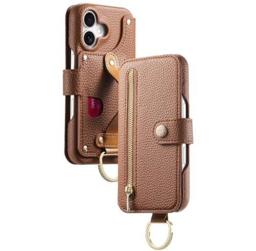 Étui de téléphone antichoc iPhone 14 marron évitant les rayures