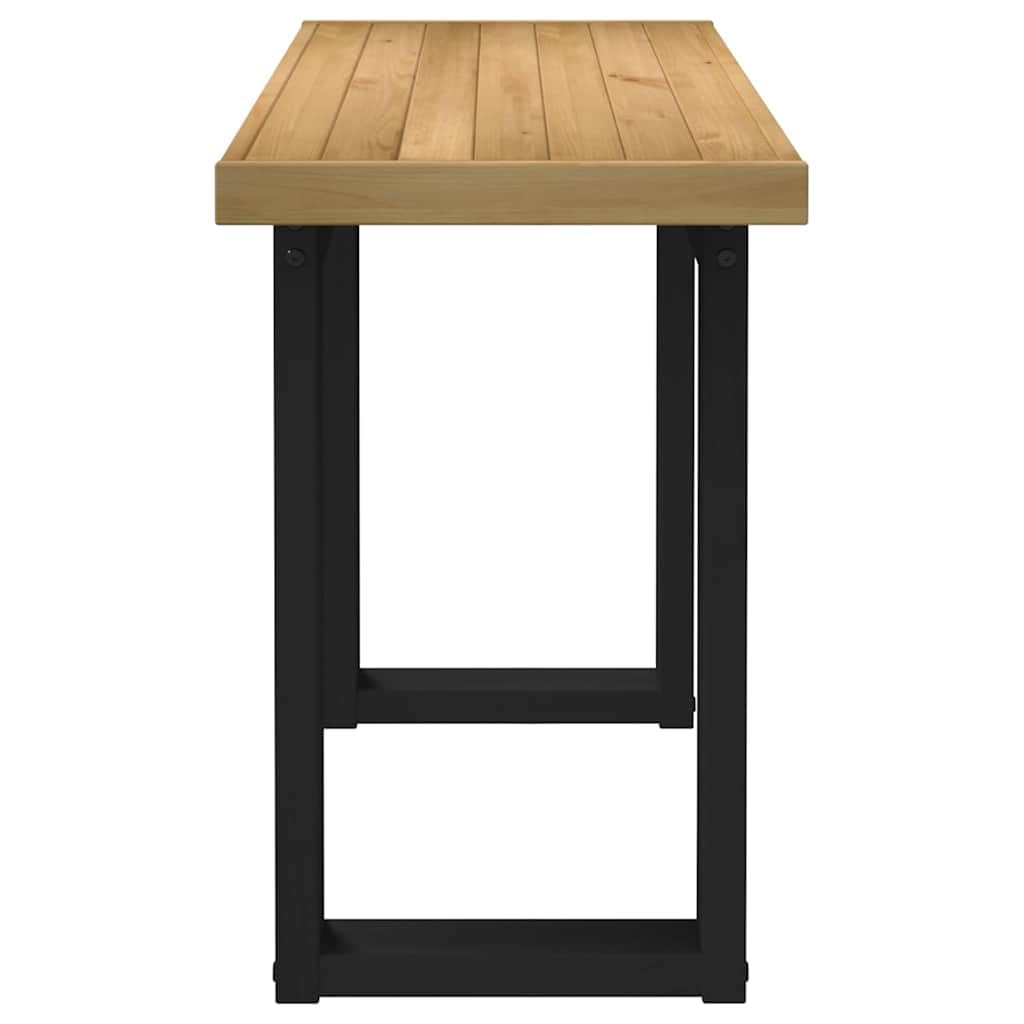 Schreibtisch NOAIN mit U-Form-Beinen aus massivem Kiefernholz 120x50x75 cm Stabiler Computertisch für Büro Homeoffice ergonomisch vielseitig nutzbar