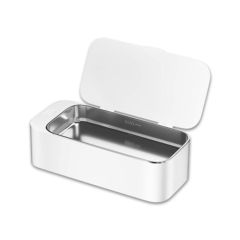 GHJrtHFJ Eyewear cleaners, for Eyeglasses, Jewelry, Coins, Denture, ultrasonic glasses cleaner, White