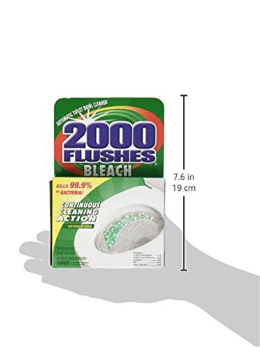 2000 Flushes Bleach Automatic Toilet Bowl Cleaner, 1.25 Oz #TOP4