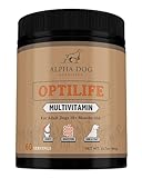 OptiLife Dog Multivitamin Powder - Adult Dog Multivitamin with Probiotics, Allergy Support, Joint Support, Skin & Coat Support - Dog Vitamins and Supplements - Multivitamin for Dogs (60 Servings)