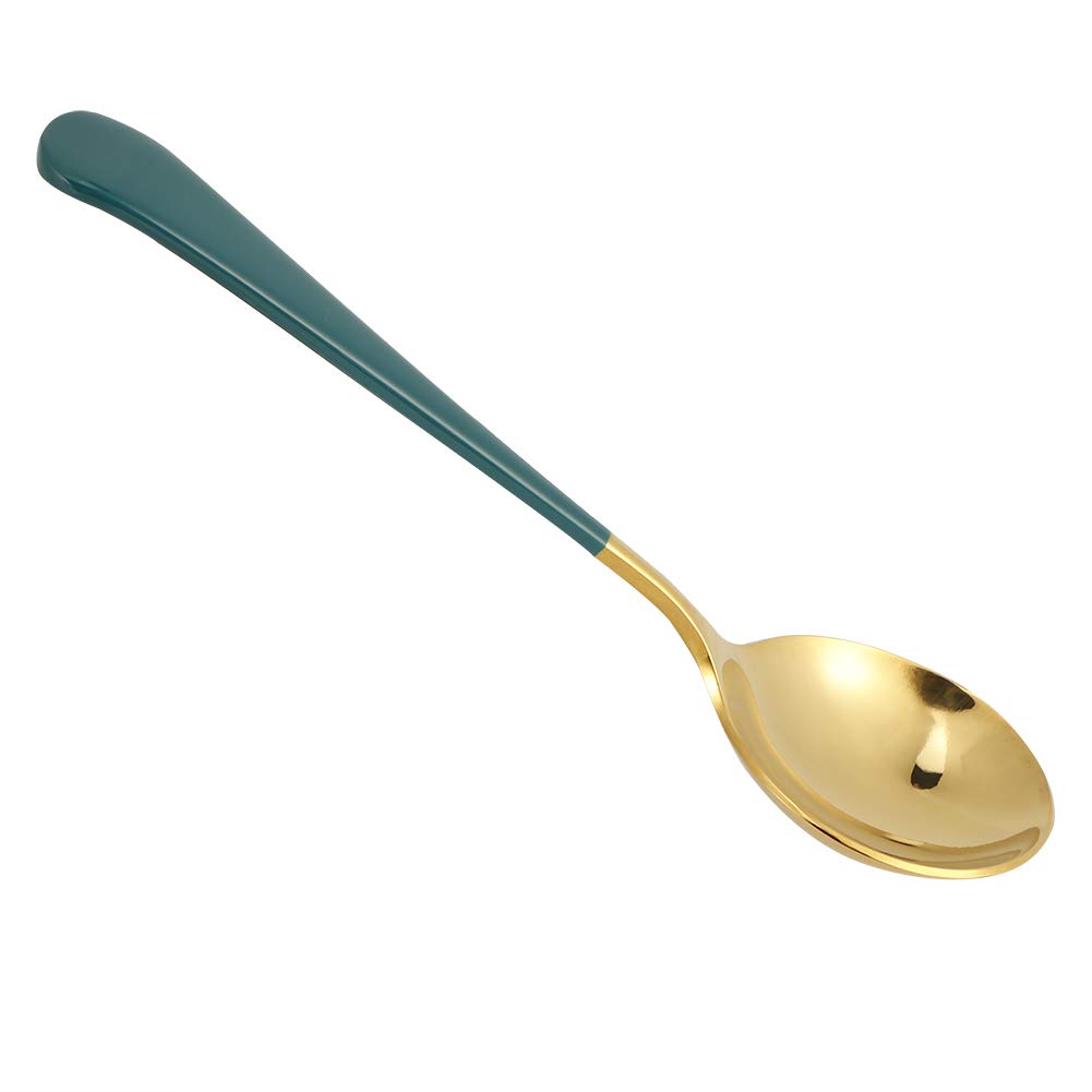 Juego de cucharas de acero inoxidable para niños con diseño suave para fiestas y barbacoas, 5 uds