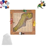 Plateau en bois gravé avec pions : Des détails gravés à plusieurs niveaux, des pions amovibles et des dés assortis permettent d'organiser le jeu sur une table.