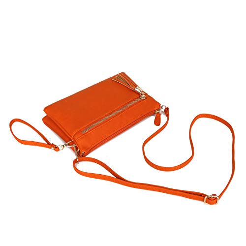 Image of Solene Women's Lightweight Multi Compartment Wristlet Clutch Wallet Crossbody Bag