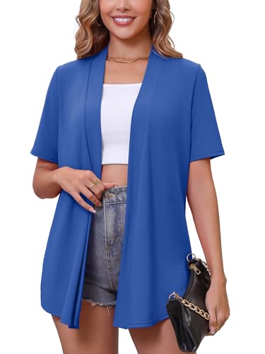 Image of Women's Lightweight Open Front Cardigans Casual Soft Drape Spring Summer Fall Cardigan S-3XL
