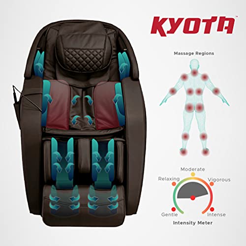 Kyota M380 Genki Massage Chair (Brown), Zero-Gravity Recliner Massage Chair Featuring Calf Kneading Oscillation, Chromotherapy Lights, And Intelligent Voice Command And Control, Reclining Massager #TOP6