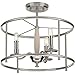 Progress Lighting Durrell Collection Brushed Nickel Semi-Flush Convertible