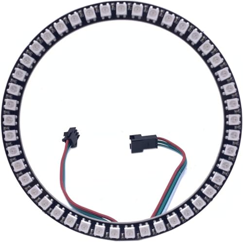 WS2812B 8/16/24/35/45/60/241 Leds Pixel Ring Adressierbare Led-Module WS2812 IC RGB Voll Farbe Runde Led Kreis DC5V (45Leds Black)