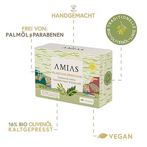 Naturseife Teebaumöl 100g Vegan und palmölfrei