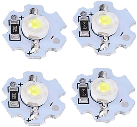 Hyuduo Bombilla LED de chip de 1 W 5 V, cuentas de luz de 200 lm de brillo de alta potencia con placa de aluminio para reflectores, paquete de 25