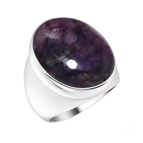 Bague chéroloite naturelle argent 925 taille 56.5 pour femme