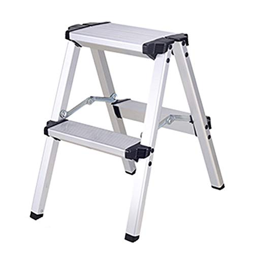 FZZ-Tabouret Echelle Marchepieds escamotables Escabeau Alliage D'aluminium Multifonction Échelle Pliante De Gros Imperméable Antidérapant, 2, 3, 4, 5 Échelons (Color : D) Cover