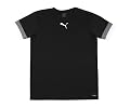 Puma Unisex Kid's Polyester Letter Print Regular Fit T-Shirt (70493803_Black-Smoked Pearl-White 140), 9-10 Years