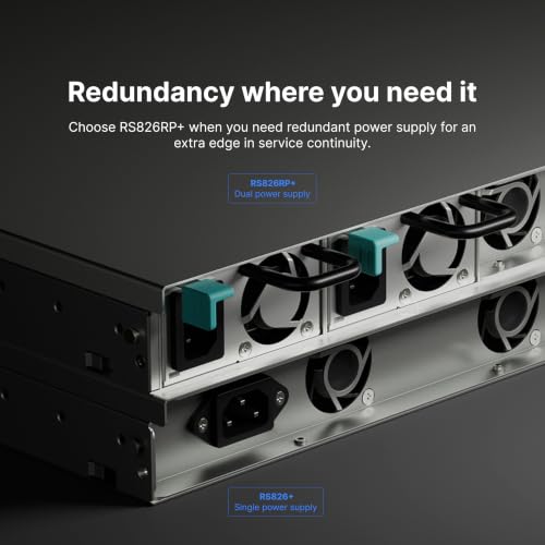 Image of Synology RackStation RS826+ 4-Bay 1U Rackmount NAS Server (Diskless)