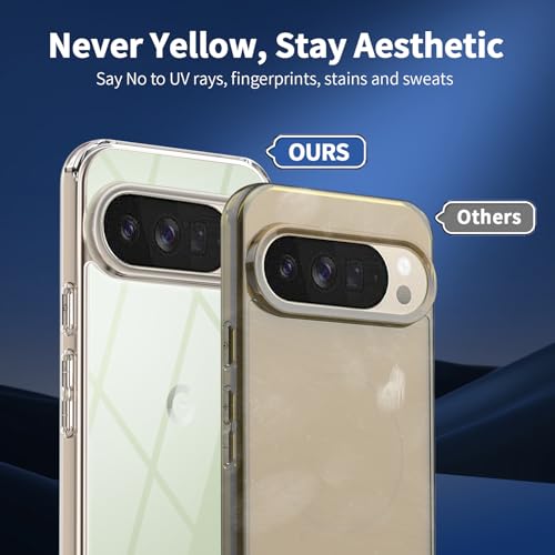 COPIKE Shockproof Case for Google Pixel 10 Pro XL with 2 Pack Screen Protector, Anti-Yellowing Slim Anti-Scratch Camera Protection Phone Case, Clear