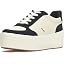 Egret/Black Leather/Suede