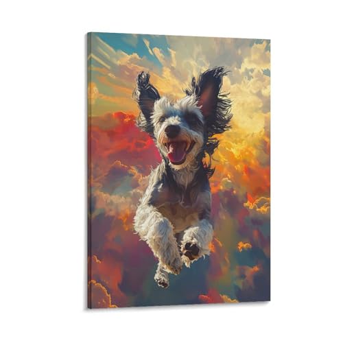 Terrier du Yorkshire impression sur toile célébrant l'amour des chiens à la maison