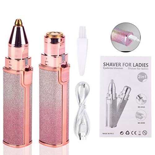 Caneta Depiladora Portátil Recarregável 2 em 1 Sobrancelha e Corpo