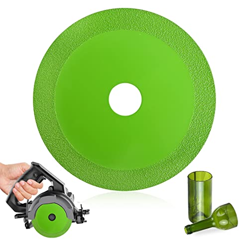 Verre Cutting Disc, 125 mm Disque de coupe en verre Multifonctionnel Diamètre intérieur dédié 22,23 mm, Disque à tronçonner en verre pour meuleuse d'angle pour porcelaine, verre Jade Cover