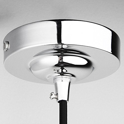 Suspension industrielle noire Ø 25.5 cm pour ampoule E27 - 6