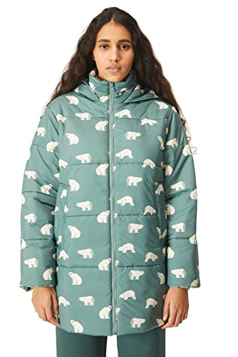 Manteau matelassé contre le froid veste verte Compania Fantastica avec capuche