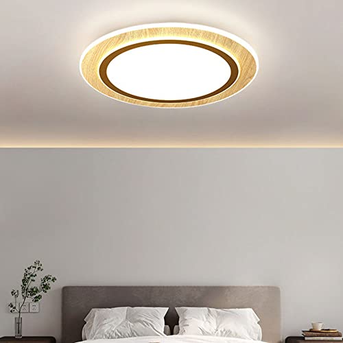 Plafonnier moderne en fer forgé rond avec lampe LED tricolore à intensité variable