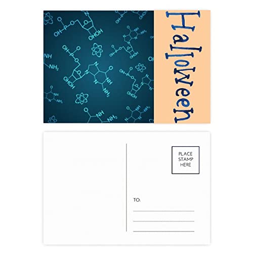 Cartes postales structure moléculaire bleue de qualité supérieure pour correspondance soignée