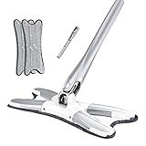Microfiber Mop for Floor Cleaning, Dust Mop with Self Wringing, Ceramic Floor, Wood Floor Cleaner Mop, Dry Wet Mop with Removable Washable Pad