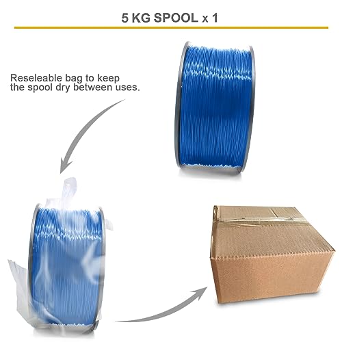 Image of Reprapper Blue PLA 1.75mm Filament for 3D Printer (± 0.03mm) 11lb (5kg)