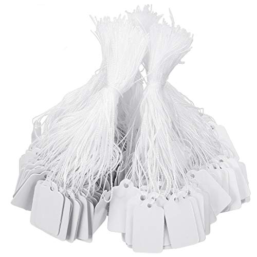 Etiquetas colgantes de papel en blanco para personalizar ropa y precio de productos