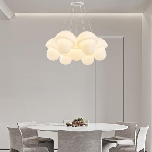 Lustre de luxe créatif à LED moderne couleur crème