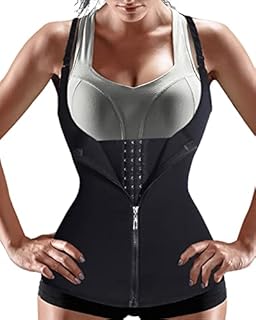 Women Waist Trainer Corset Zipper Vest Body Shaper Cincher Tank Top with Adjustable