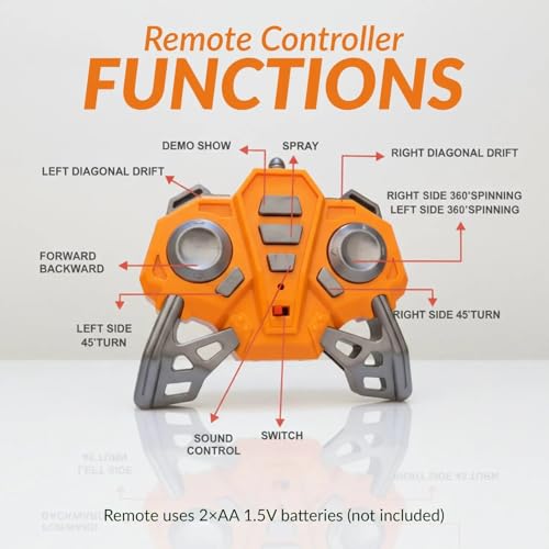 Image of 4WD High Speed Remote Control Car | Drift Stunt Car with Spray Smoke, LED Lights | Hand Gesture RC Stunt Car, Rechargeable,Double Sided 4WD Drift Remote Control Monster