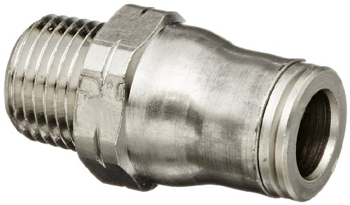 Legris 3675 56 14 Nickel-Plated Brass Push-to-Connect Fitting, Inline Connector, 1/4