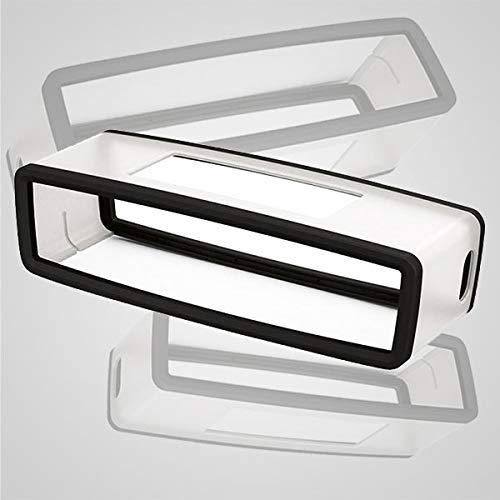 subtel Lautsprecherhülle für Bose Soundlink Mini 2 Soundlink Mini II Silikonhülle Lautsprecher Tragetasche - Tasche Musikbox Speakercase - Silikon Case Hülle stoßfest, gepolstert, schwarz Schutzhülle