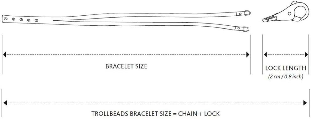 Trolls Beads Leather Bracelet Black 15.4 inches L510341