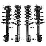 Detroit Axle - AWD 6pc Suspension Kit for Toyota 2010-2013 Highlander 4 Front and Rear Struts with Coil Spring Assembly 2 Front Sway Bar End Links 2011 2012 Replacement