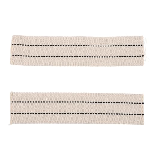 CIYODO 2 Pièces Lot de 2 Mèches Plates en Coton 22 Cm pour Lampes à Huile, Mèches de Rechange pour Lanternes et Bougies Chauffe-Plat, Compatibles Lampes à Pétrole, Accessoires Camping et