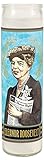 Eleanor Roosevelt Secular Saint Candle - 8.5 Inch Tall Glass Prayer Votive - Made in The USA