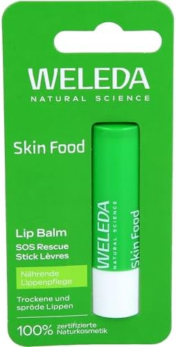 Weleda - Skin Food, Lip Stick, Bálsamo Labial en Barra, Hidrata, Nutre y Protege, con Flores de Manzanilla, Labios Secos o Agrietados, Vegano - 4,8 g