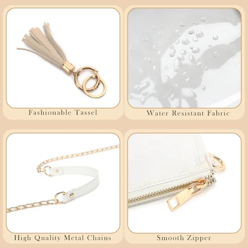 Image of YGR Womens Clear Bag for Stadium Events PVC Small Crossbody Purse for Concert, Party Sports Stadium Approved Present
