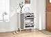 Home Source Delta Zapatero Gris y Blanco Estilo Retro con Elegantes cajones pivotantes, 1 Door 2 Drawer