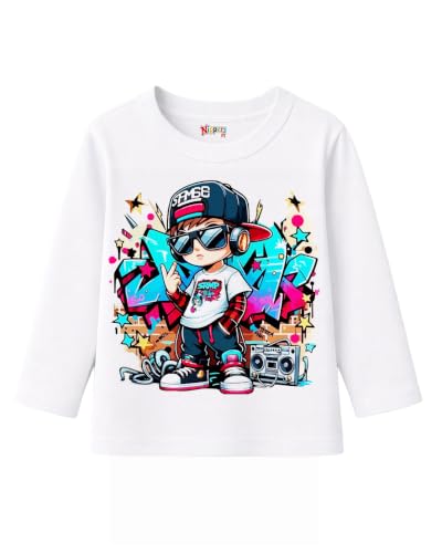 Image of Boys Full Sleeve T-Shirt Combo Pack of 5 | Cotton Printed T-Shirts for Kids | Round Neck Graphic T-Shirts for Casual Summer Wear