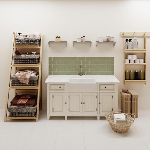 Image of AmGood Stainless Steel Wall Shelf | Appliance & Equipment Metal Shelving | Kitchen, Restaurant, Garage, Laundry, Utility Room | Heavy Duty | Squared Edge | NSF Certified (06 inch Width x 16 inch Length)