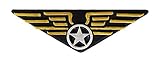  0207VPNA3YS Plastic Pilot Badge Fancy Dress Accessory - Pack of 12
