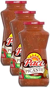Amazon.com : Pace Hot Picante Sauce, 24 oz Jar (Pack of 3) : Grocery ...